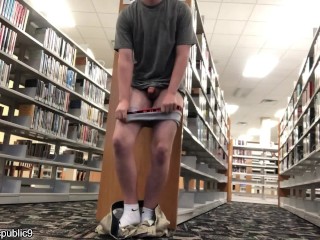 JERKING OFF IN PUBLIC LIBRARY AND CUMMING IN a BOOK PREVIEW