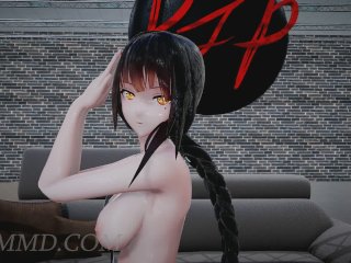 babe, mmd hentai, big boobs, animation