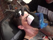 Preview 3 of Sully Savage gets a new UV tattoo on her forehead