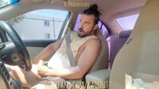 Horny Hippie Kadon't jerking off in traffic 