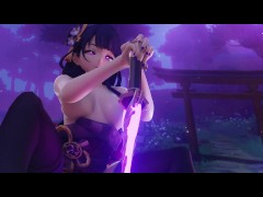 Shogun Raiden Baal from Genshin Impact Rides Dick