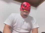 Preview 4 of Japanese chubby suit man, restrained and blindfolded and mass ejaculation with vibrator