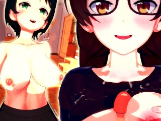 Louer Trop De Petites Amies... (Baiser Shizuru & Ruka) Anime Rent a Girlfriend 3d Hentai non Censuré