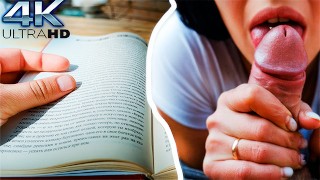 4K POV I Gave My Boyfriend A Blowjob While He Was Reading A Book