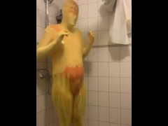 #onlyfans Multiple zentai layers taking a shower (FULL VID ON MY ONLYFANS SEE LINK IN PROFILE)