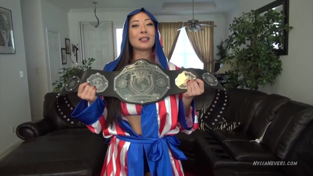 Tit fight round 3, Christina VS Nyssa, Championship belt match - Christina Carter