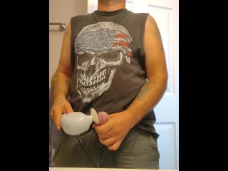 FUCKING THE TOILET SEAT and then finishing_off with the_massager