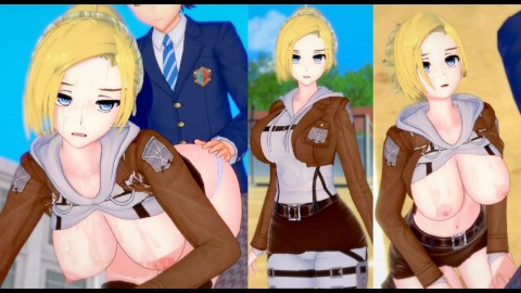 [Hentai Game Koikatsu! ]Have sex with Big tits Attack on Titan Annie Leonhart.3DCG Erotic AnimeVideo