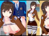 [Hentai Game Koikatsu! ]Have sex with Big tits Attack on Titan Sasha Blouse.3DCG Erotic Anime Video.