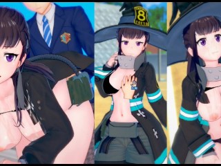 [hentai Game Koikatsu! ] Faça Sexo com Peitões Fire Force Maki Oze.Vídeo 3DCG Anime Erótico.