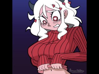 Cumming a huge load on shy girl big boobs.