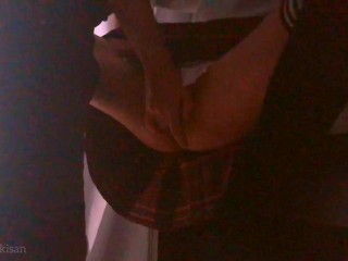 Amateur Teacher and School Girl Fucking after School on Table she Loves when I Fingering her Pussy