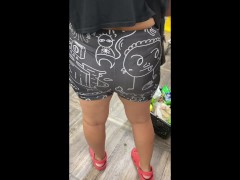 See through short visible thong bending over - Screenshot 16 of 16 - Thong