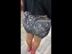 See through short visible thong bending over - Screenshot 8 of 16 - See Through