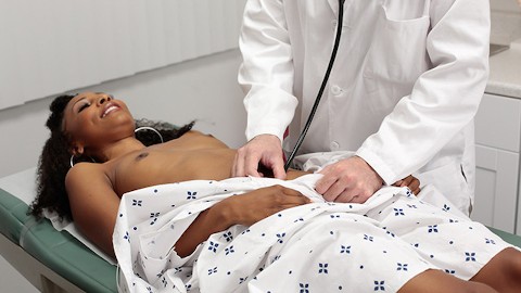 Gorgeous Ebony Princess Gets Fully Stripped And Pounded In The Doctors Office During Check Up