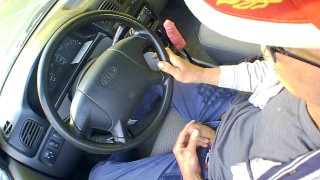 masturbation in a car