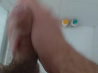 Super Hot Guy Masturbating andMoaningWhile Taking a Shower_Till Cumming