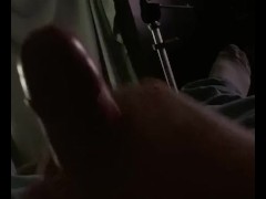 Solo male at home jerking off before cumming