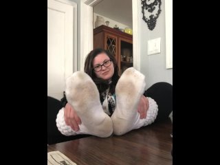white socks, sock fetish, exclusive, solo female