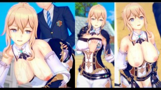 [Hentai Game Koikatsu! ] Faça sexo com Peitões Genshin Impact Jean.Vídeo 3DCG Anime Erótico.