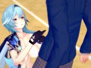 Preview 4 of [Hentai Game Koikatsu! ]Have sex with Big tits Genshin Impact Eula.3DCG Erotic Anime Video.