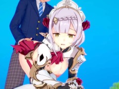 【エロゲーコイカツ！】原神 ノエル3DCG巨乳アニメ動画[Hentai Game Koikatsu! Genshin Noelle(Anime 3DCG Video)]