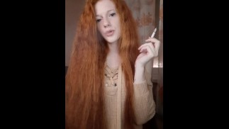 smoking redhead