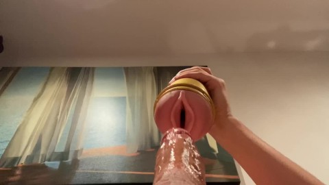 How To Last LONGER In Bed! FLESHLIGHT HANDJOB - CUM - STAMINA  - 4K