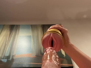 How to last LONGER in Bed! FLESHLIGHT HANDJOB - CUM - STAMINA - 4K