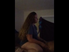 I massage and then grind my pussy on muscle thug's ass