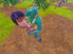 Alien Furry Double Fucks Olivia