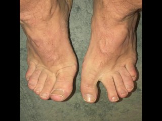 Slideshow of his Hard Working, Rough Feet (2021-09-21) in Desperate need of a Professional Pedicure