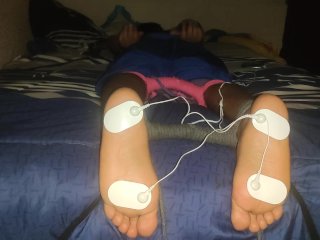 Foot Torture - Male Feet Tiedand Electrified