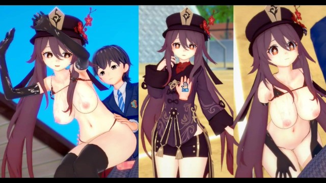 [Хентай-игра Коикацу! ] Займитесь сексом с Большие сиськи Genshin Impact HuTao.3DCG Эротическое аним