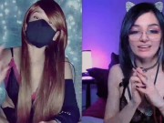 Preview 5 of Sarahmodel and lachicaspider masturbating on webcam Cap 1/3