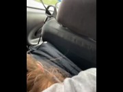Preview 3 of Blowjob by girls friend friend while girlfriend drives
