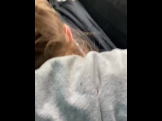 Blowjob by girls friend friend while girlfriend drives 