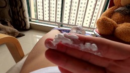 中国男生使用Fleshlight自慰呻吟并且高潮产出奶油