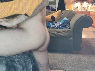 Daddy Shows off his Hairy Cheeks during Accidental Recording...creampie at the end