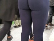 Preview 6 of CANDID Seethrough Tight LEGGINGS of a LATINA Babe in a SHOPPING MALL