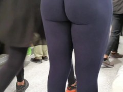 CANDID Seethrough Tight LEGGINGS in a Shopping Mall of a Latina Babe