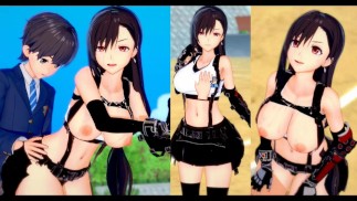 [Jeu Hentai Koikatsu ! ] Avoir des relations sexuelles avec Gros seins FF7 Tifa Lockhart.Vidéo d'ani