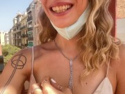 Preview 3 of SQUIRTS of BARCELONA - FULL PUBLIC perverted tourist trip | LaraJuicy