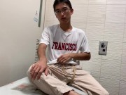 Preview 1 of Hot Japanese Schoolboy Masturbation Cumshot Public Toilet Station Uncensored Amateur