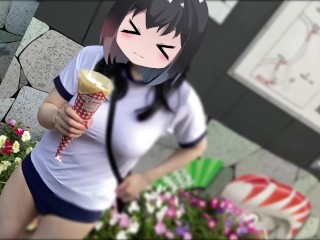 I went to Harajuku and Wore Gym Clothes and Bloomers with no Bra, and Ate Crepes with Toys On!