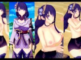 [Hentai Game Koikatsu! ]Have sex with Big tits Genshin Impact Raiden Shogun.3DCG Erotic Anime Video.