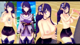 [Hentai Game Koikatsu! ] Faça sexo com Peitões Genshin Impact Raiden Shogun.Vídeo 3DCG Anime Erótico