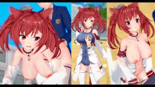 [Hentai Gra Koikatsu! ] Uprawiaj seks z Duże cycki Azur Lane I19.3DCG Erotyczne wideo anime.