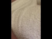 Preview 1 of Peeing in My Towel in the Sauna - Public Urination Twink Pee Fetish Piss
