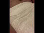 Preview 2 of Peeing in My Towel in the Sauna - Public Urination Twink Pee Fetish Piss